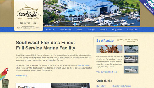 New Website Launch | Snook Bight Yacht Club & Marina