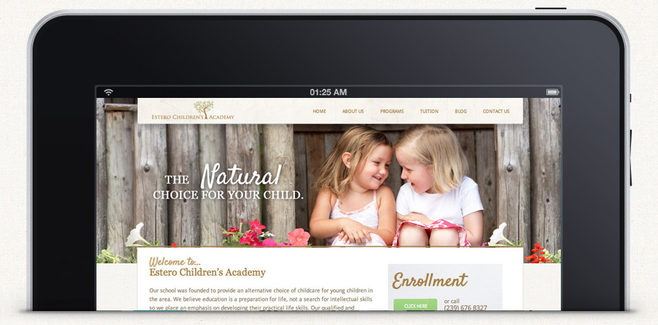 eca Web design launch - Estero Children's Academy